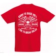 Dragstrip Kids Crew  T`Shirt - Born To Raise Hell Red